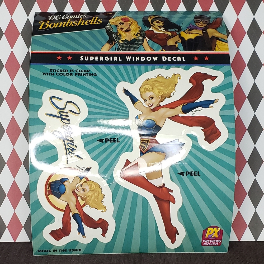 DC Comics Bombshells Supergirl Window Decal